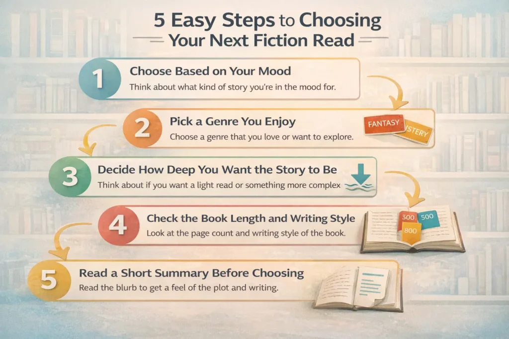 Five easy steps to find the best fiction book