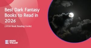 blog featured image with a full moon for dark fantasy reads